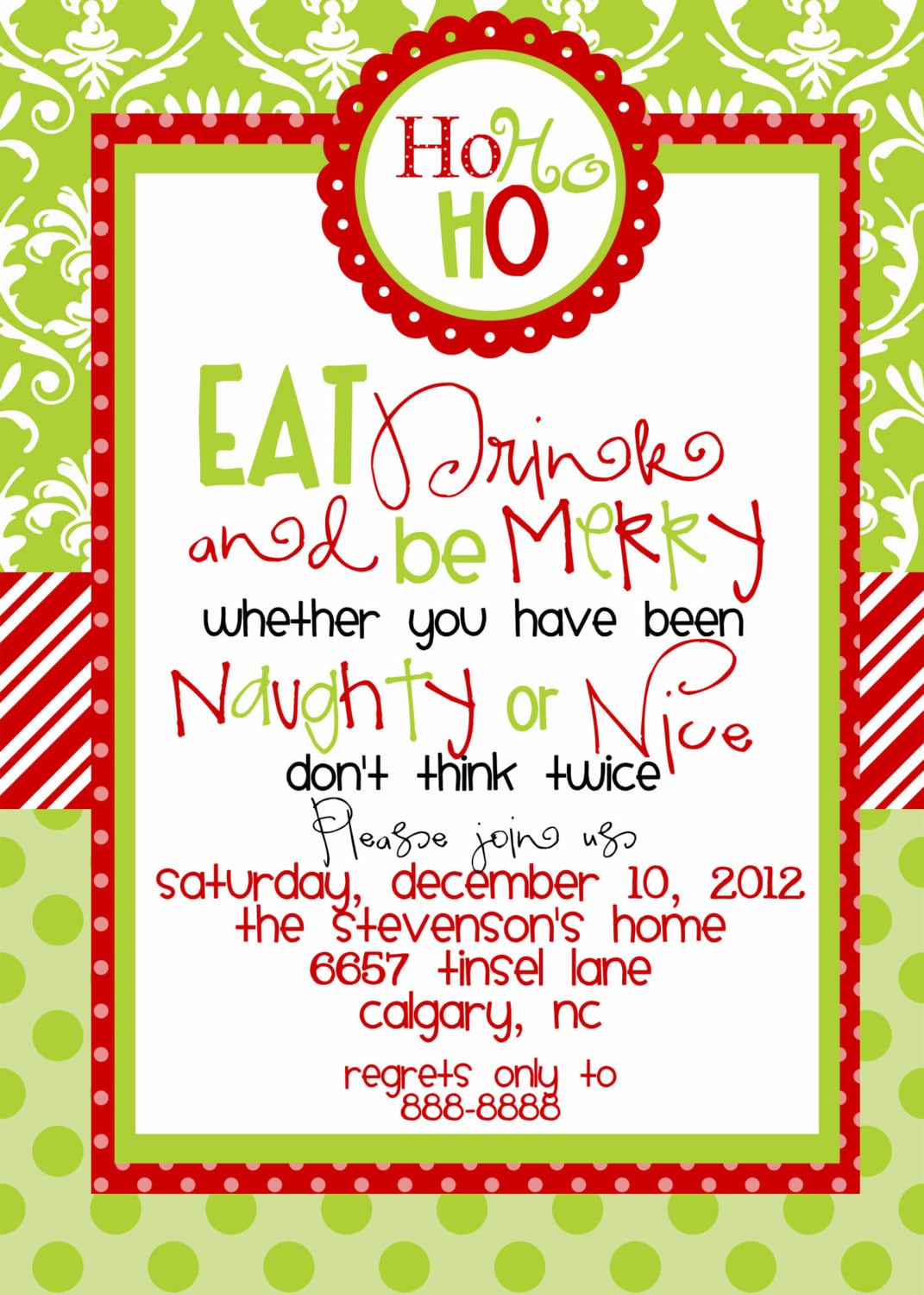 Holiday Party Invite Wording