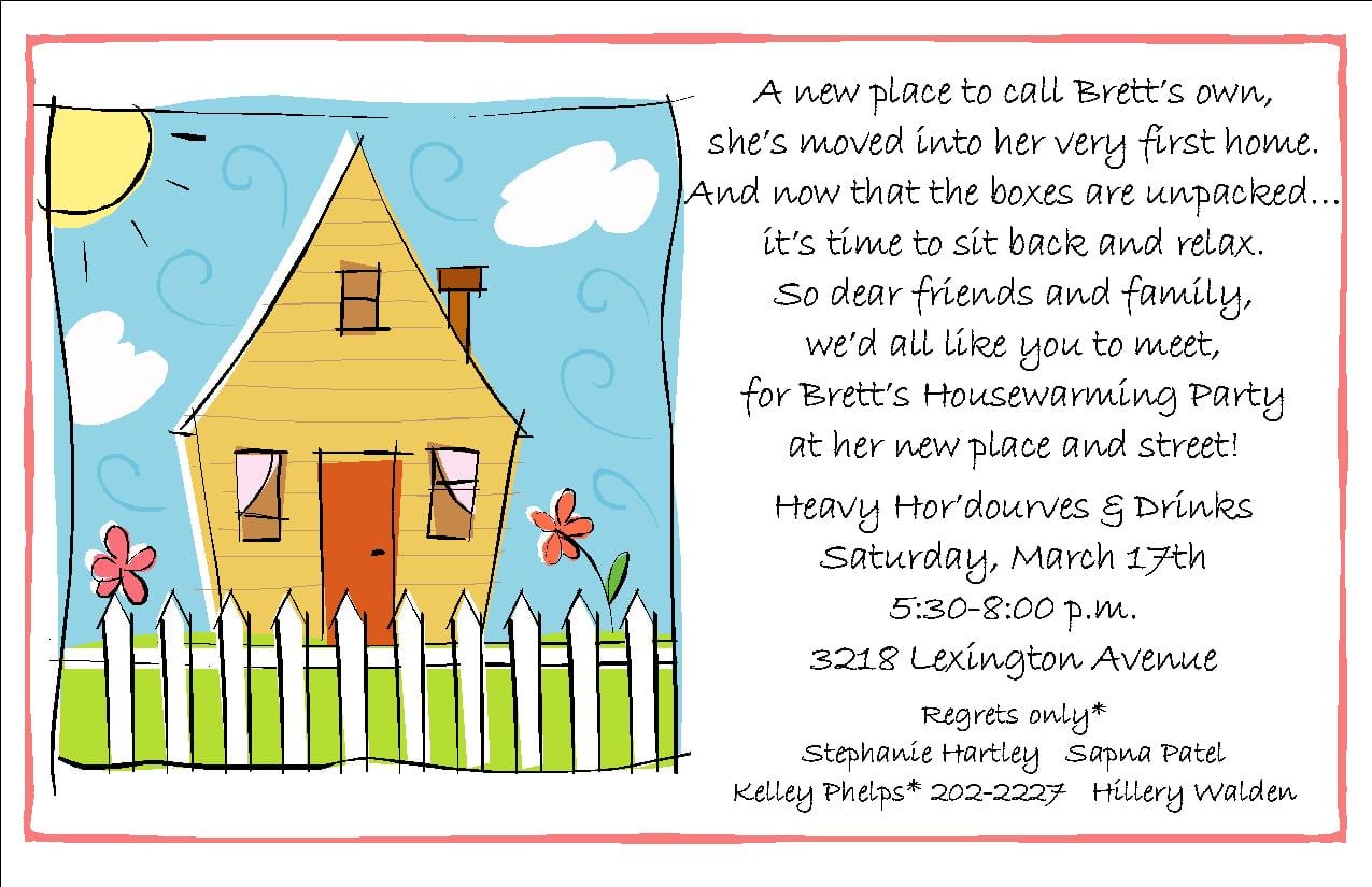 Housewarming Party Invitation Wording