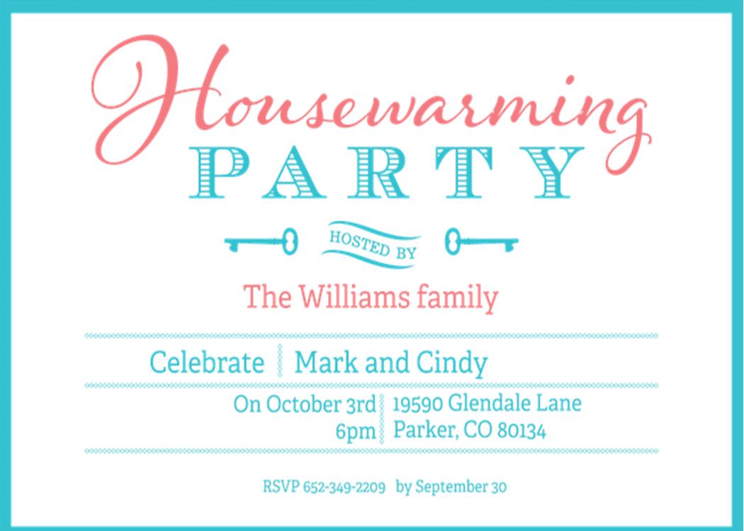 Housewarming Party Invitations Examples