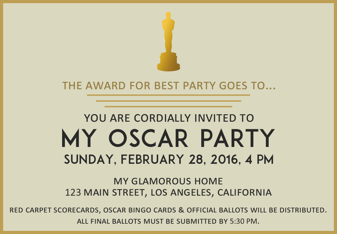 How To Host The Best Oscars Party