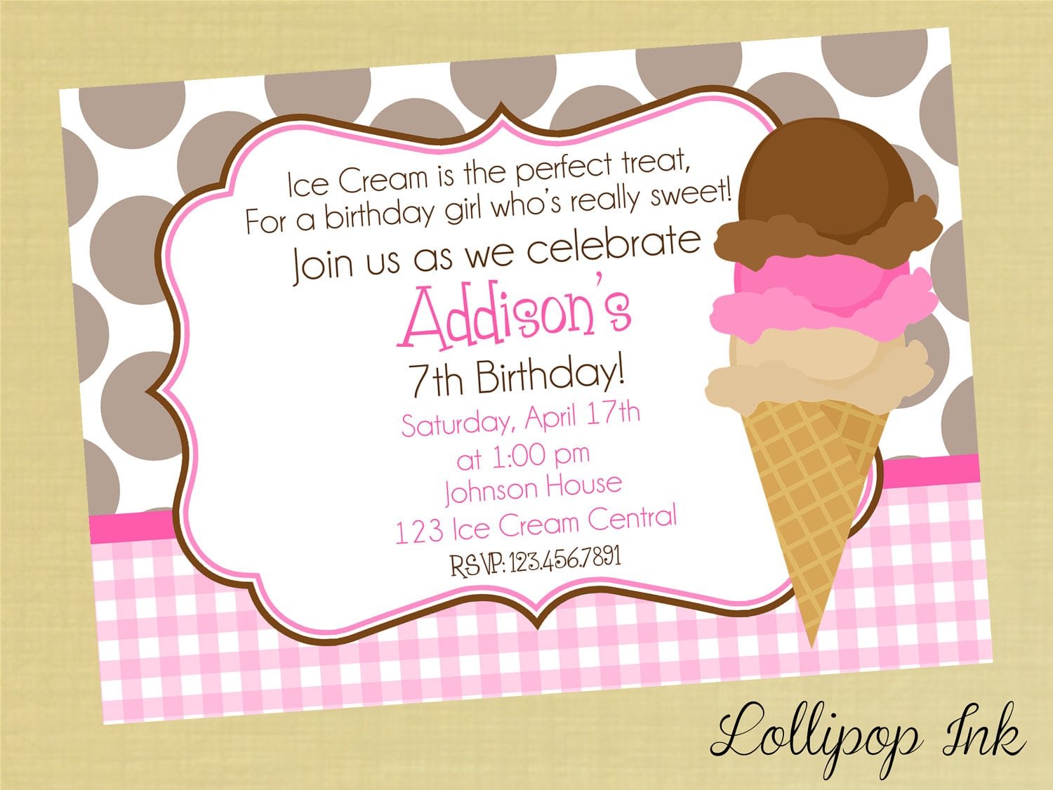 Ice Cream Invitations