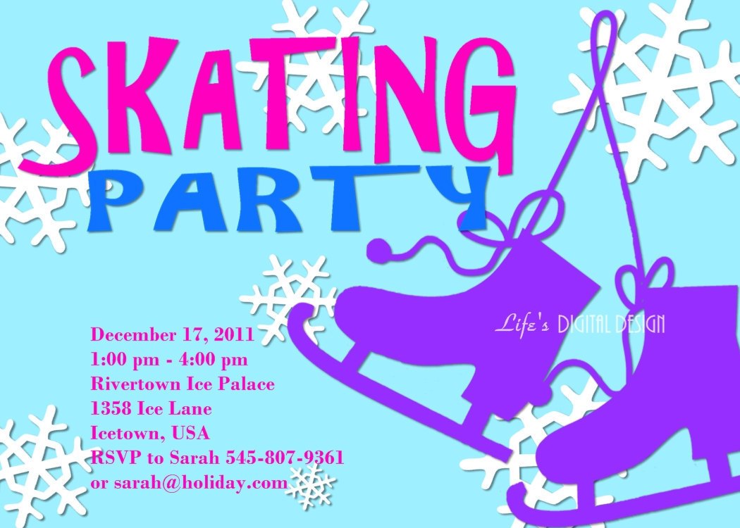 Ice Skating Party Invitations