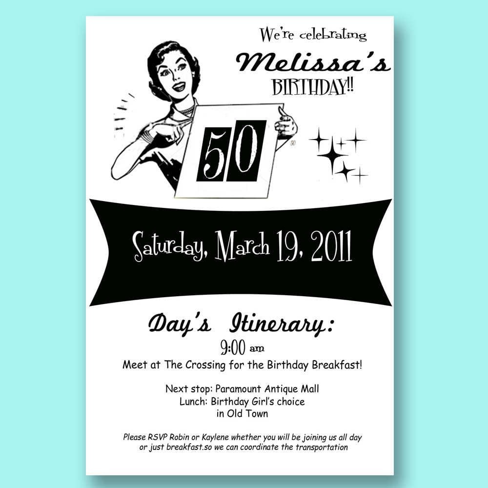Images Of 50th Birthday Party Invitations Templates