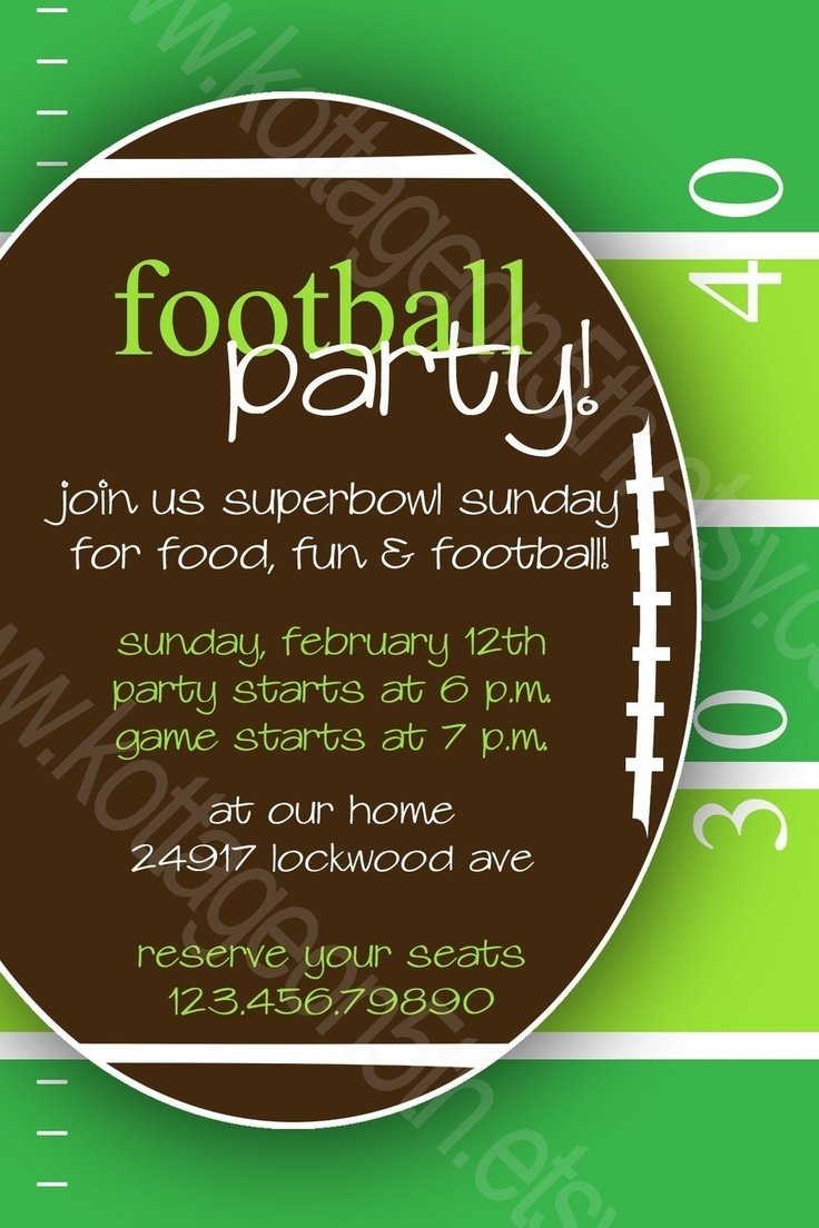 Invitation  Super Bowl Party Invitation Template