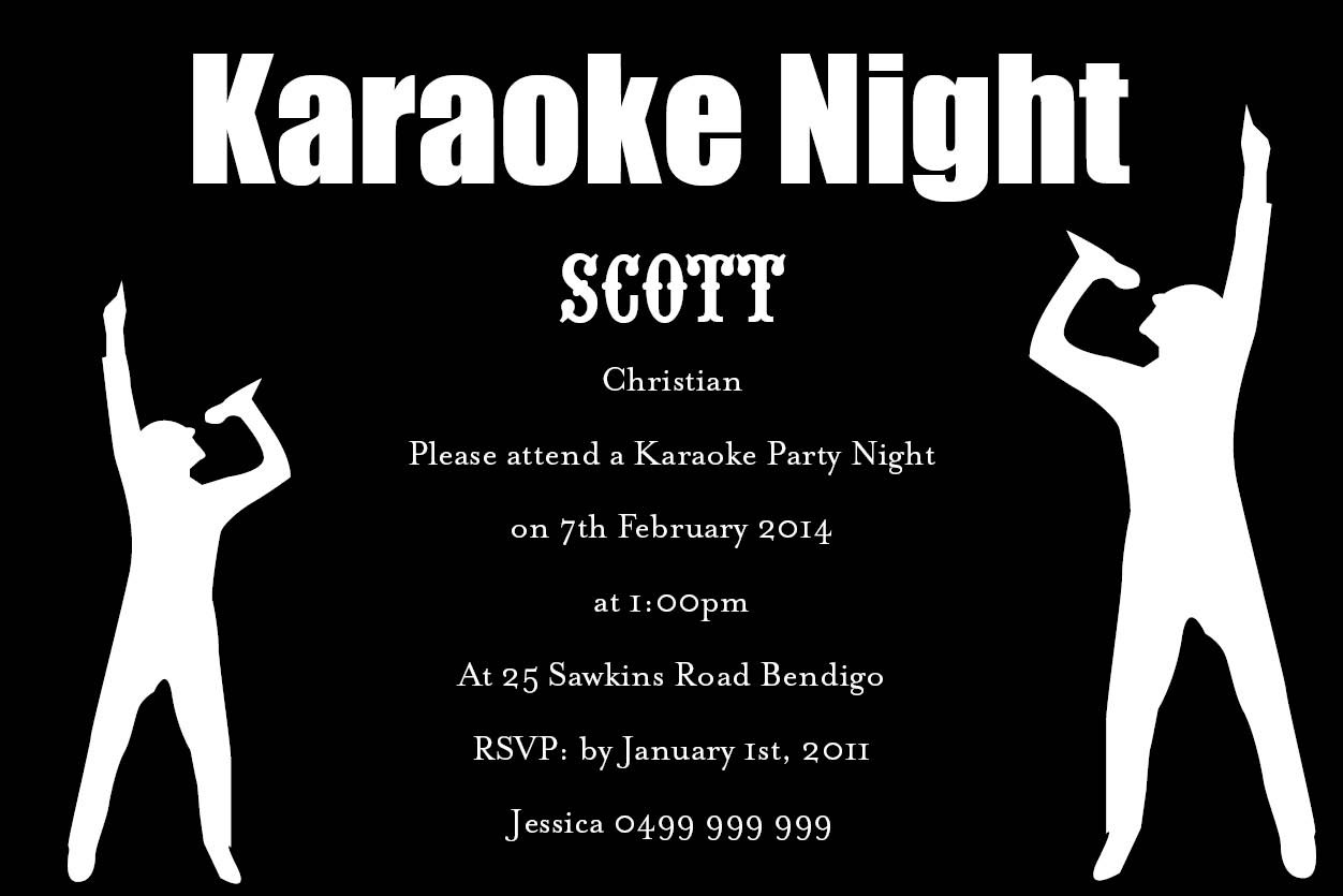 Invitation Wording For Karaoke Party