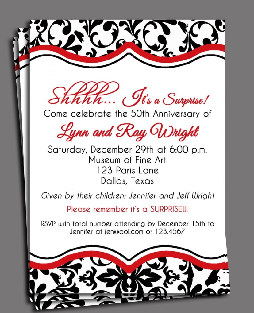 Invitation Wording Surprise Party