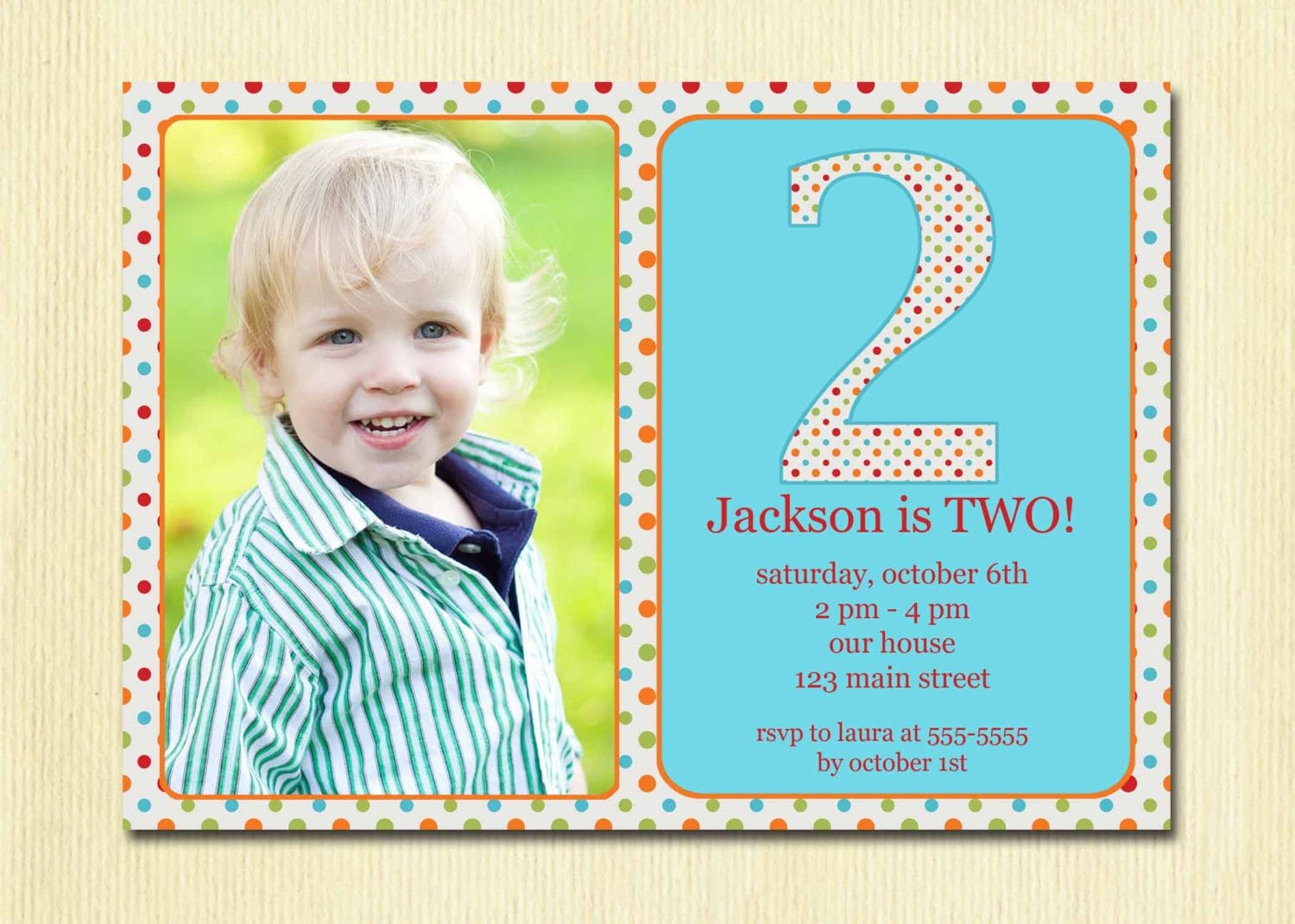 Invitations For 2 Year Old Party