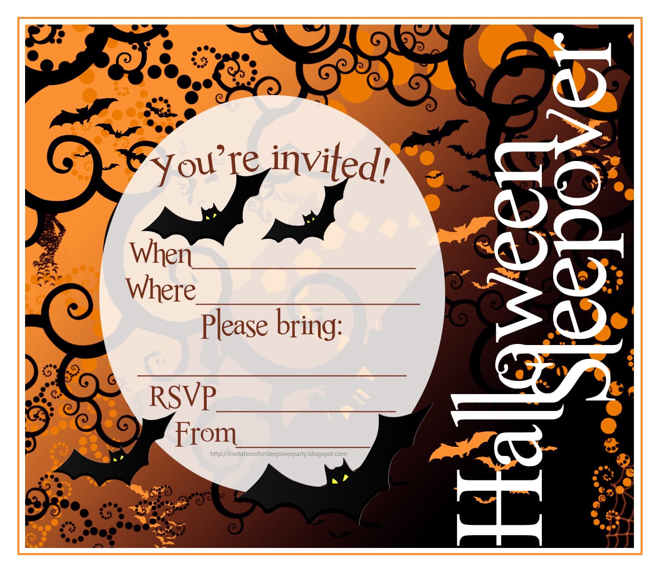 Invitations For Sleepover Party