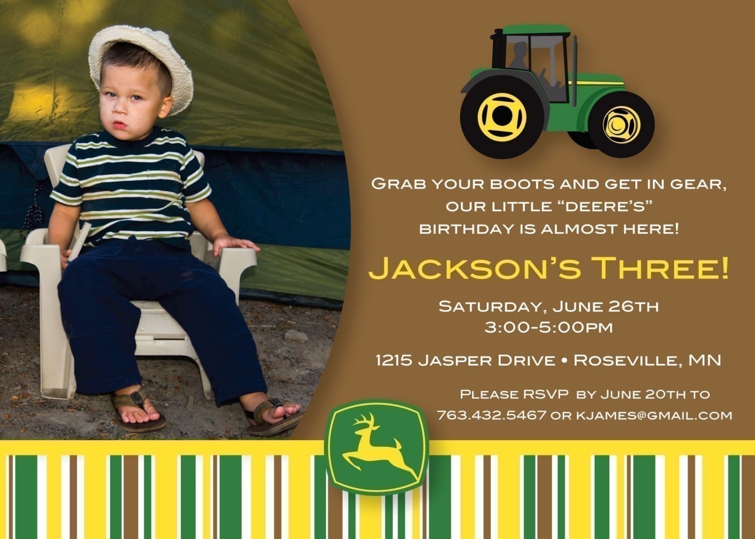 John Deere Party Invitations