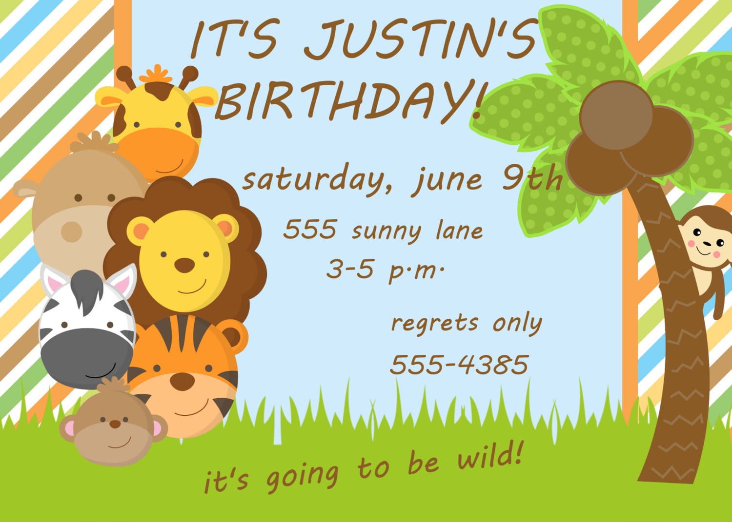 Jungle Party Invitation