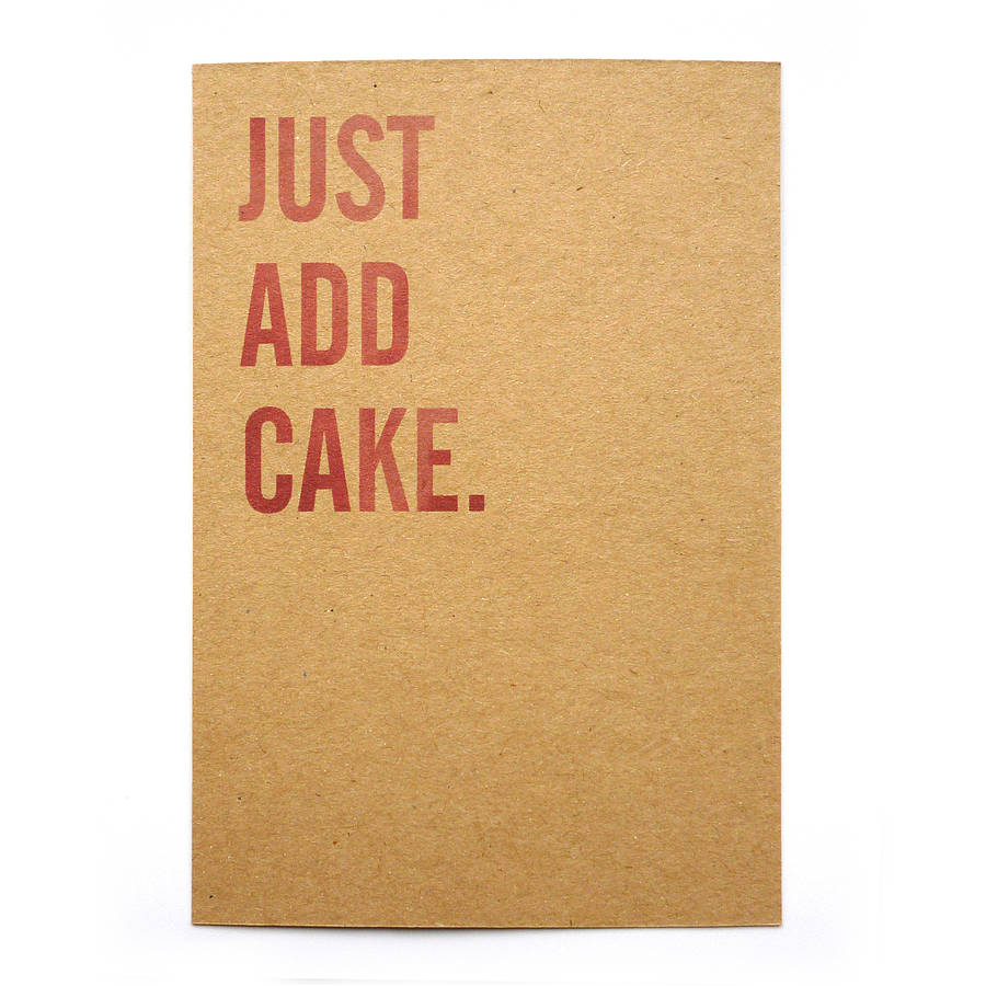 Just Add Cake' Handmade Party Invitations By Dig The Earth