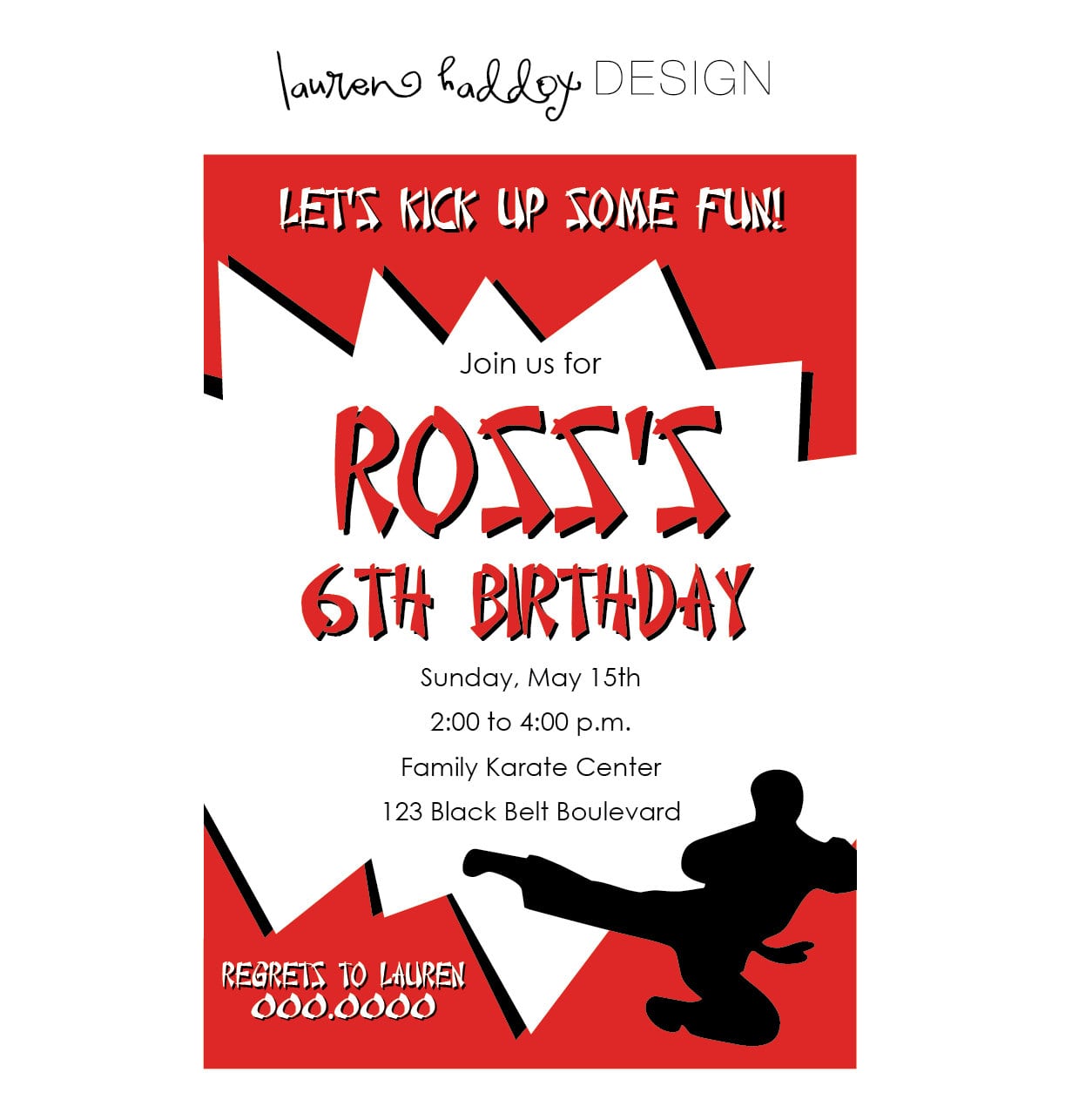 Karate Birthday Invitation, Karate Birthday, Karate Printables