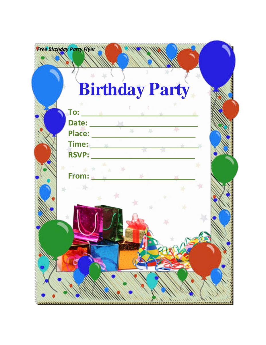 Kid Birthday Party Invitation Templates Free