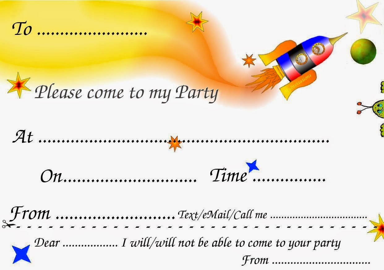 Kids Birthday Party Invitation Template