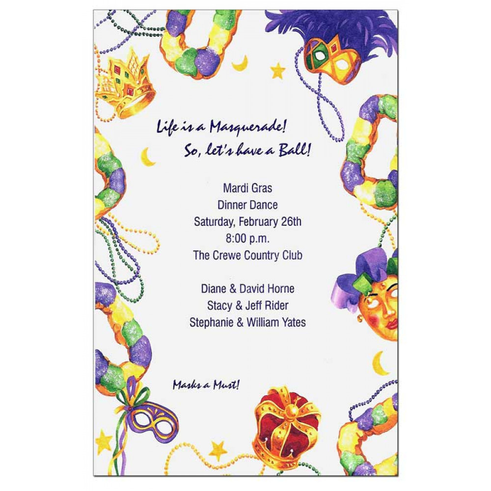 King Cake Invitation []