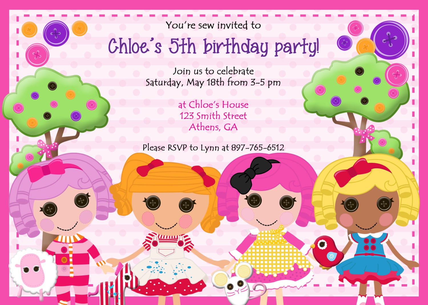 Lalaloopsy Invites