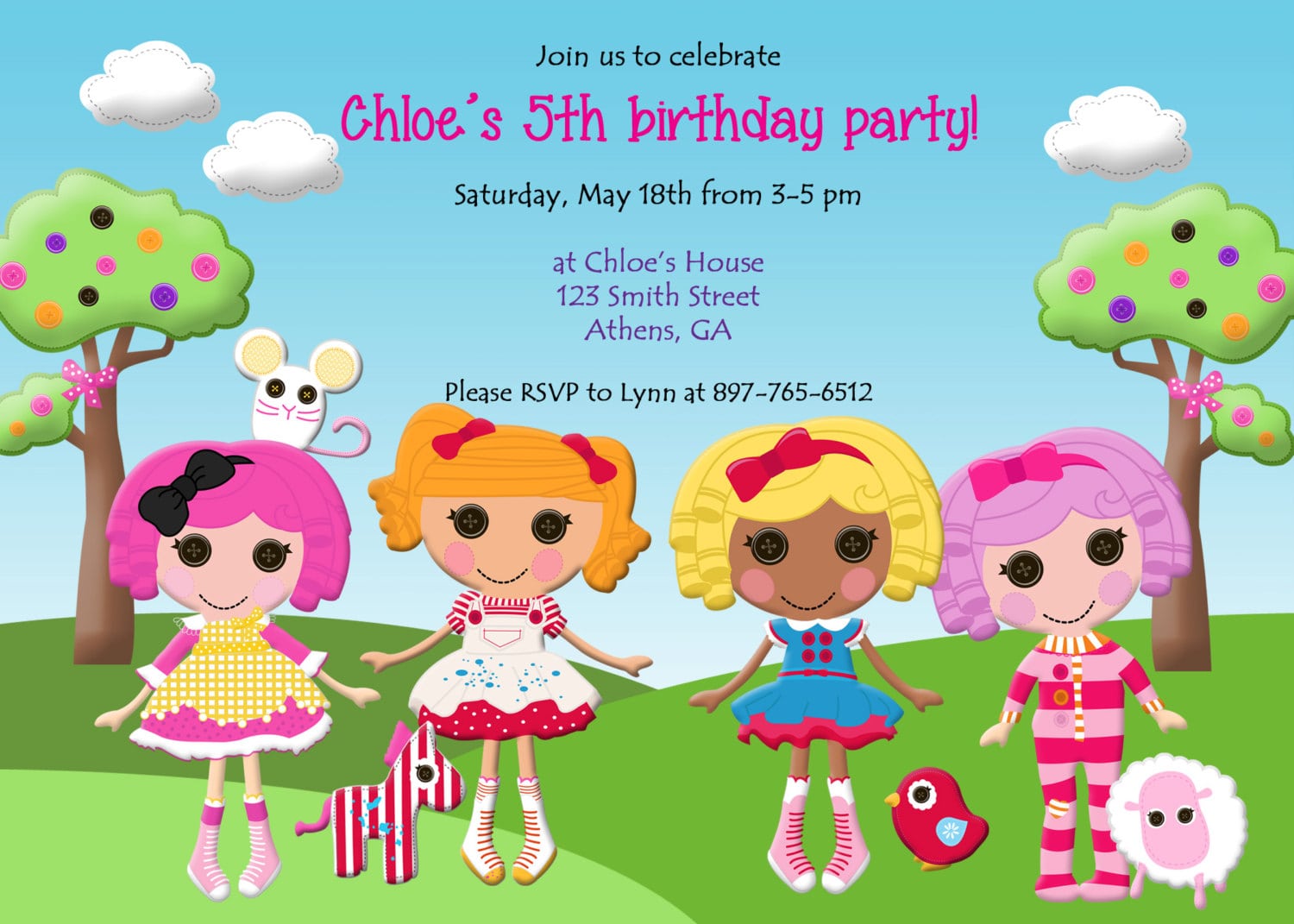 Lalaloopsy Invites
