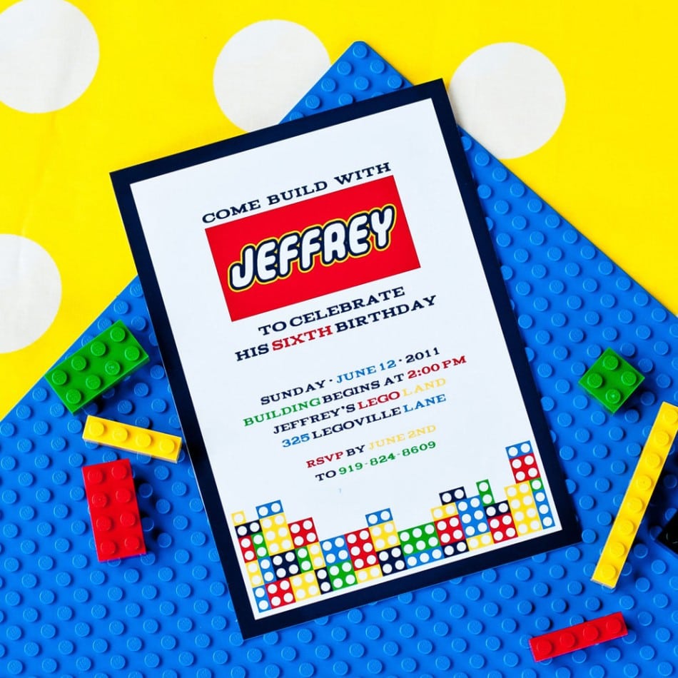 Lego Birthday Party Invitation Wording