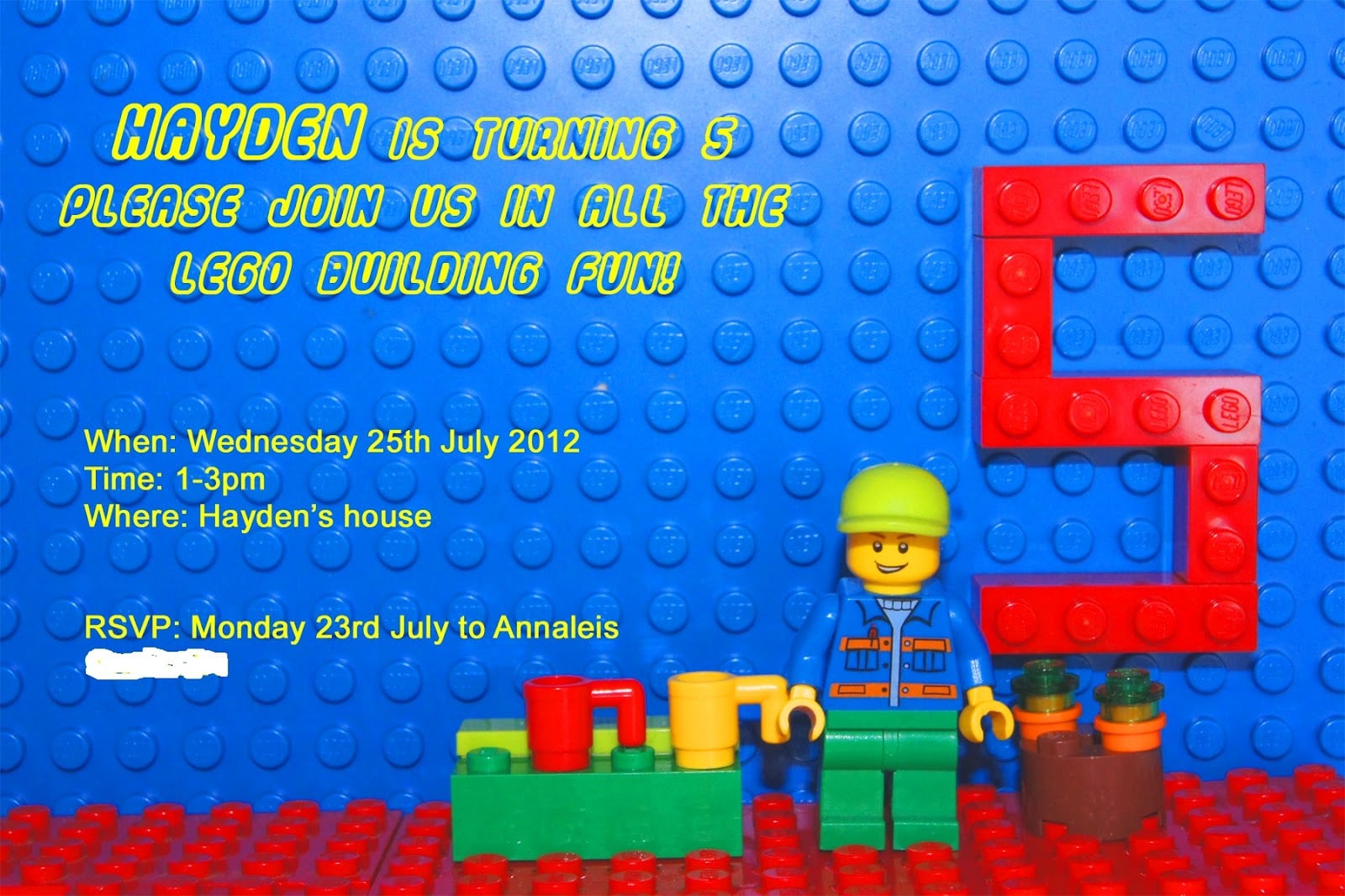 Lego Party Invitations