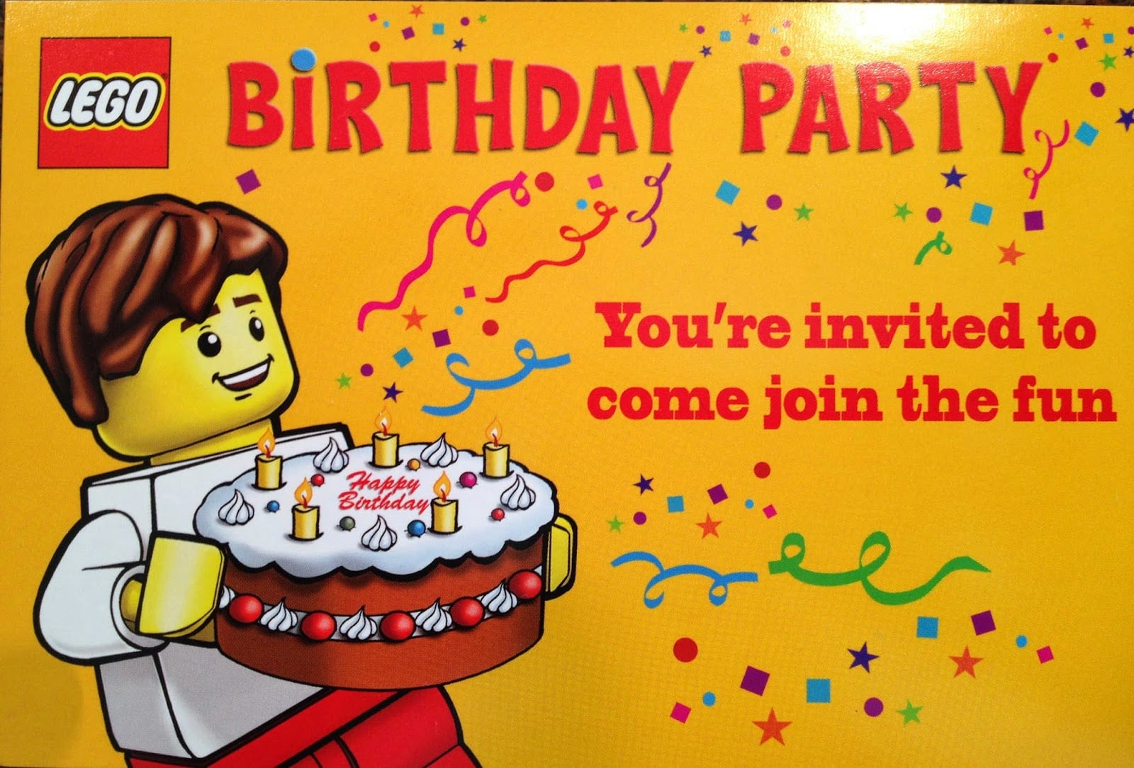 Lego Party Invitations