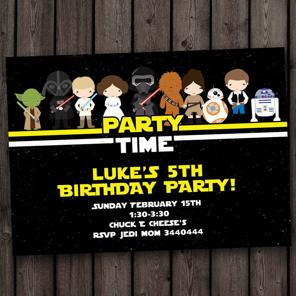 Lego Star Wars Birthday Invitations