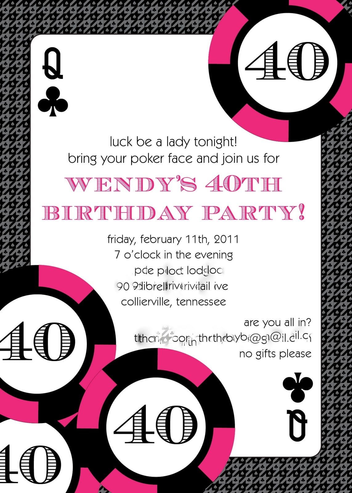 Licious 40th Birthday Party Invitations Wording Ideas Birthday