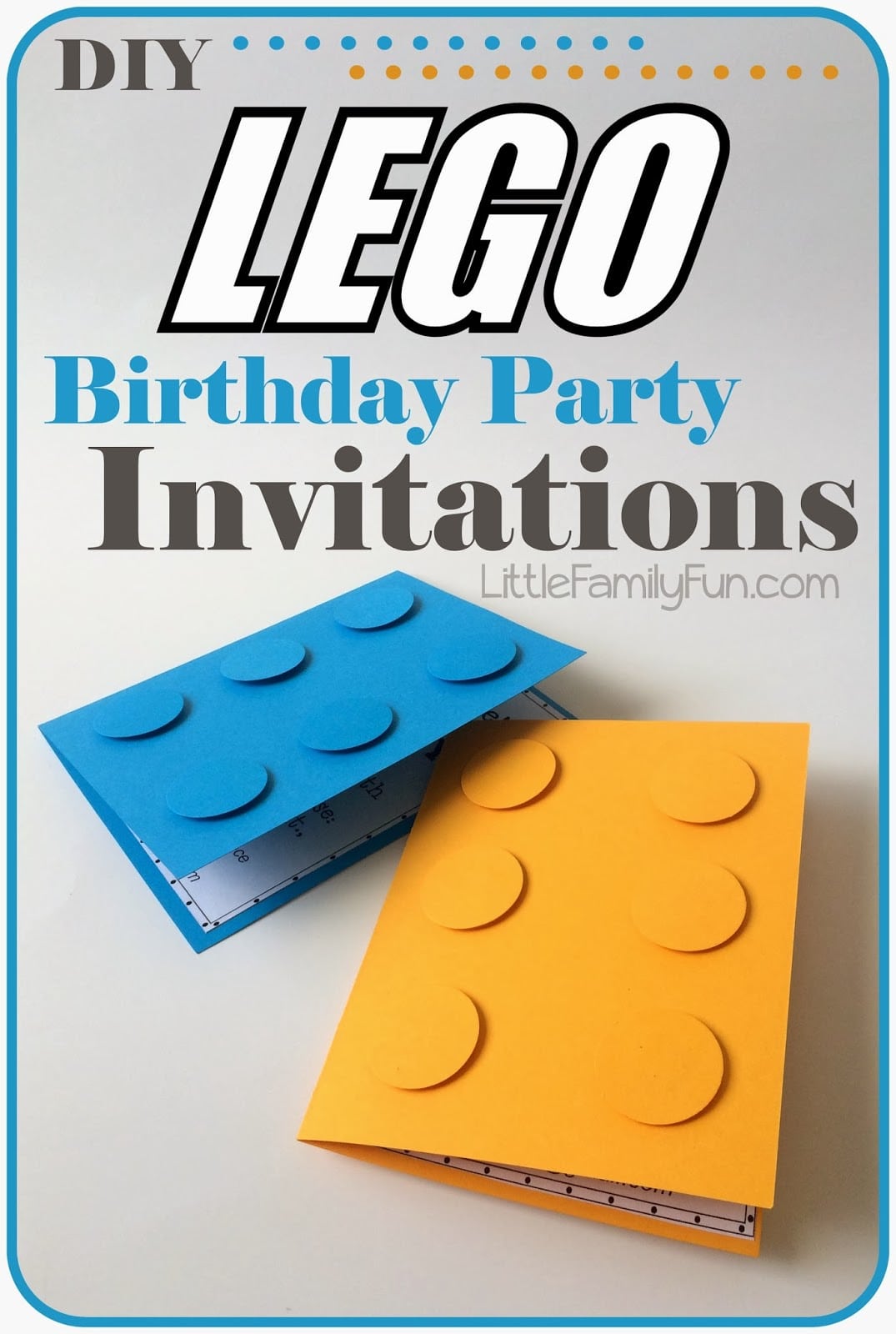 Little Family Fun  Lego Party Invitations