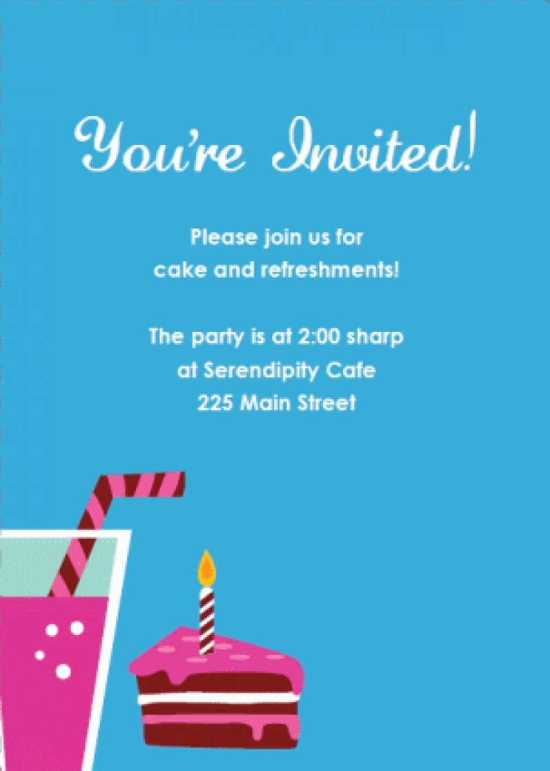 Lunch Party Invitation Email Template
