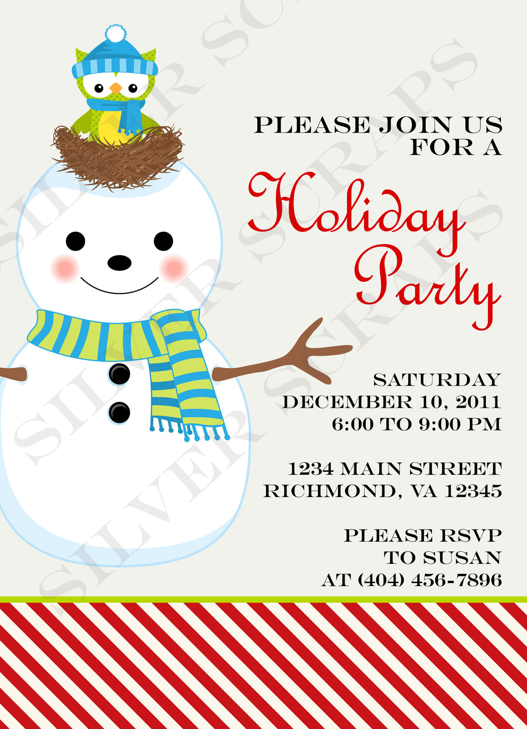 Magnificent Christmas Invitation Potluck Party