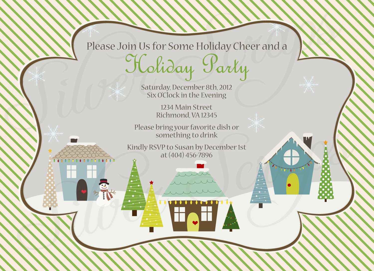 Magnificent Christmas Invitation Potluck Party