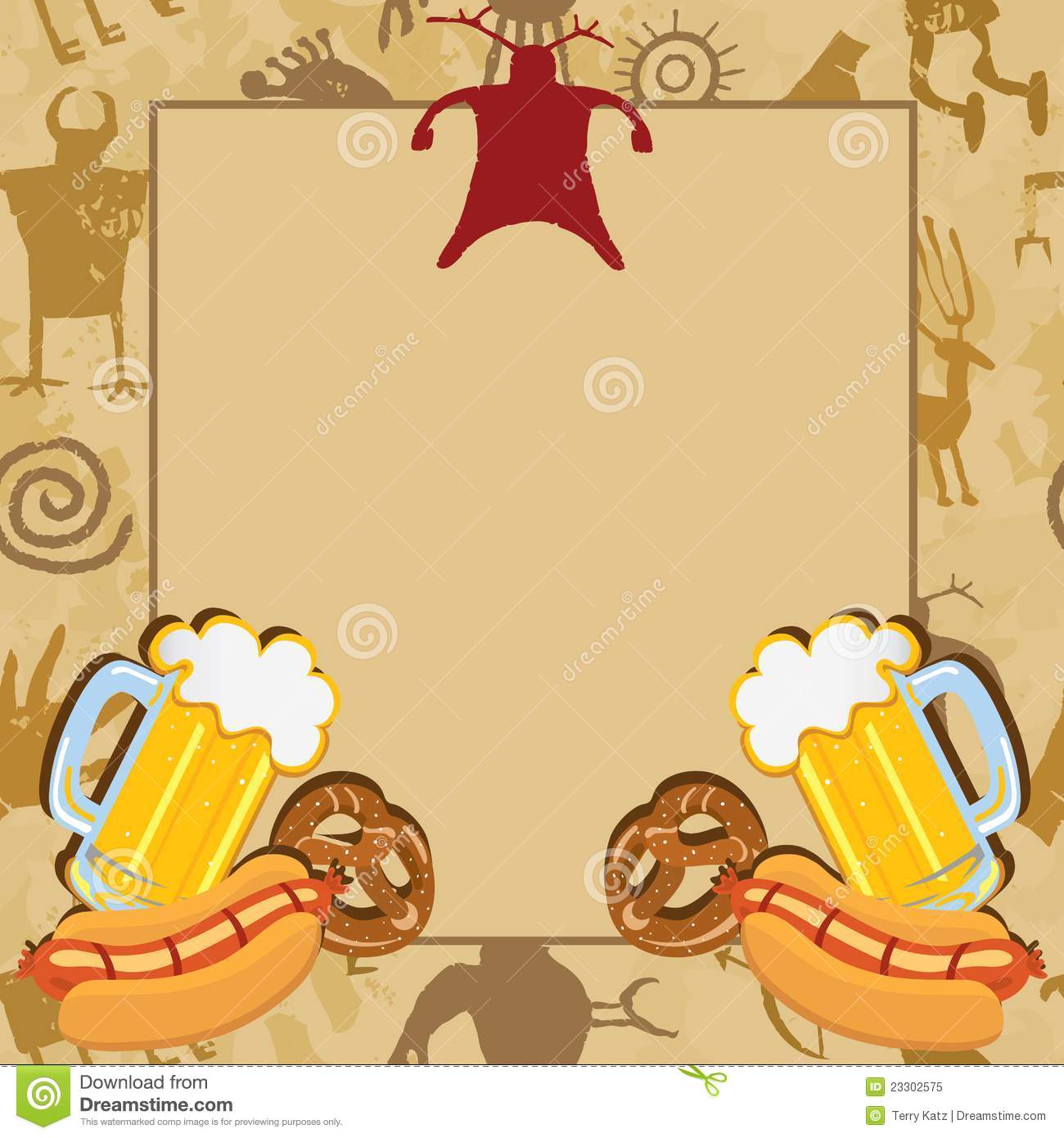Man Cave Bachelor Party Invitation Royalty Free Stock Photo