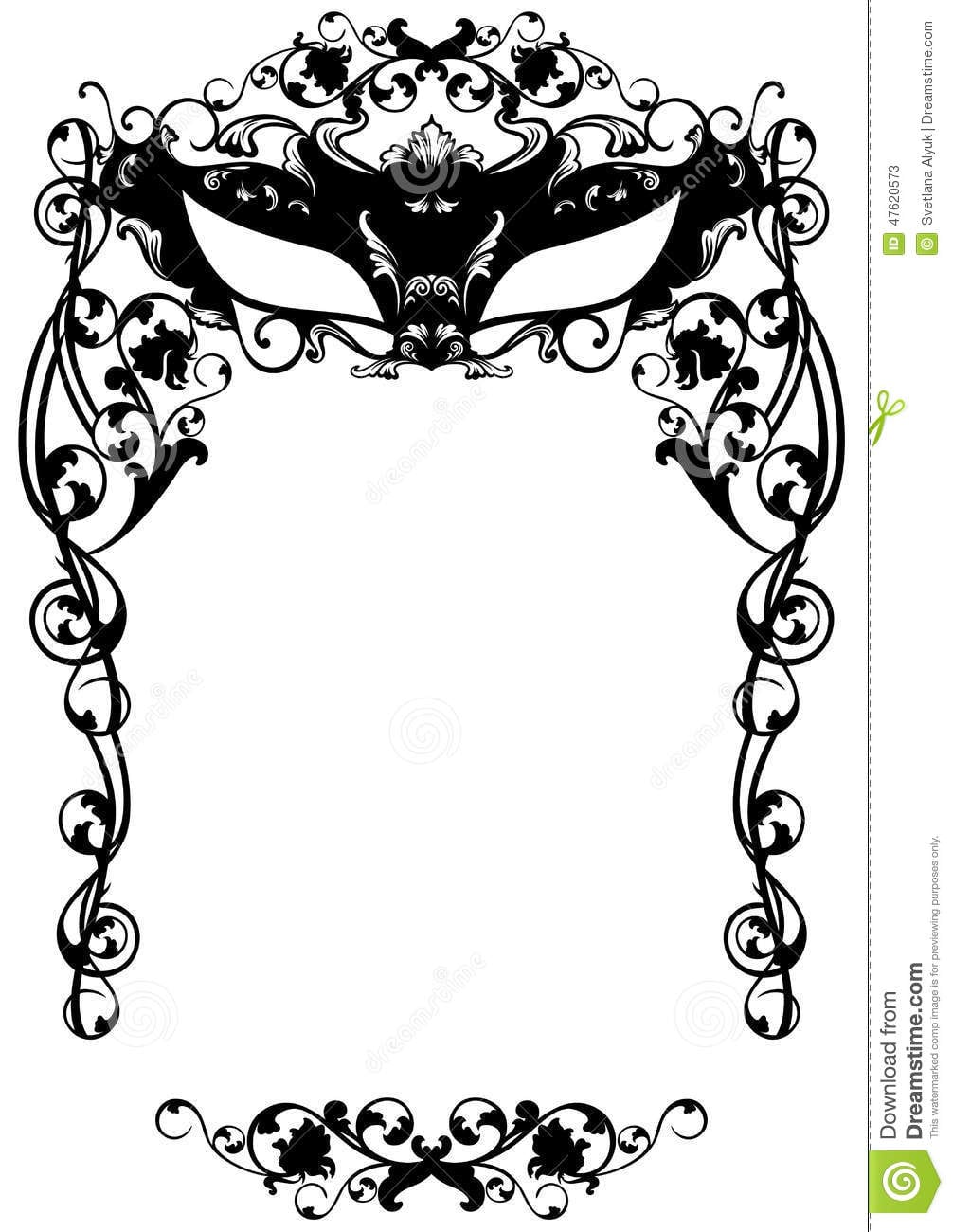 Masquerade Invitation Clipart