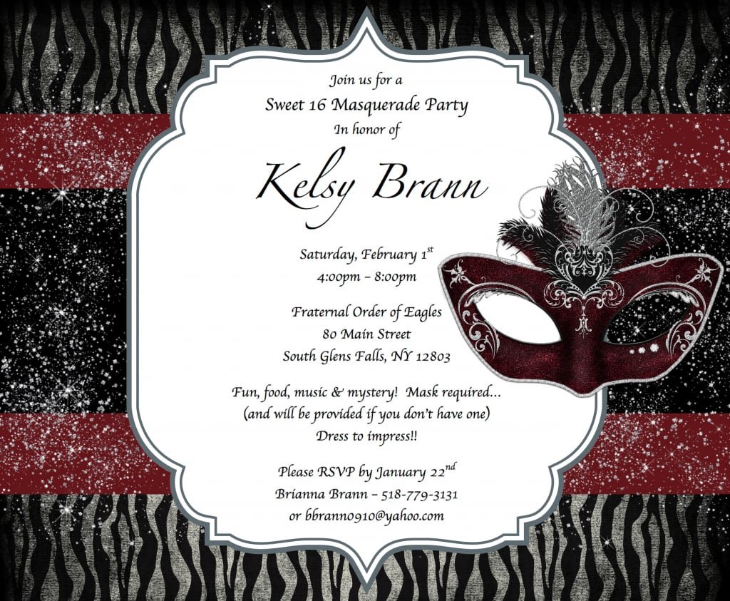 Masquerade Party Invitation Ideas