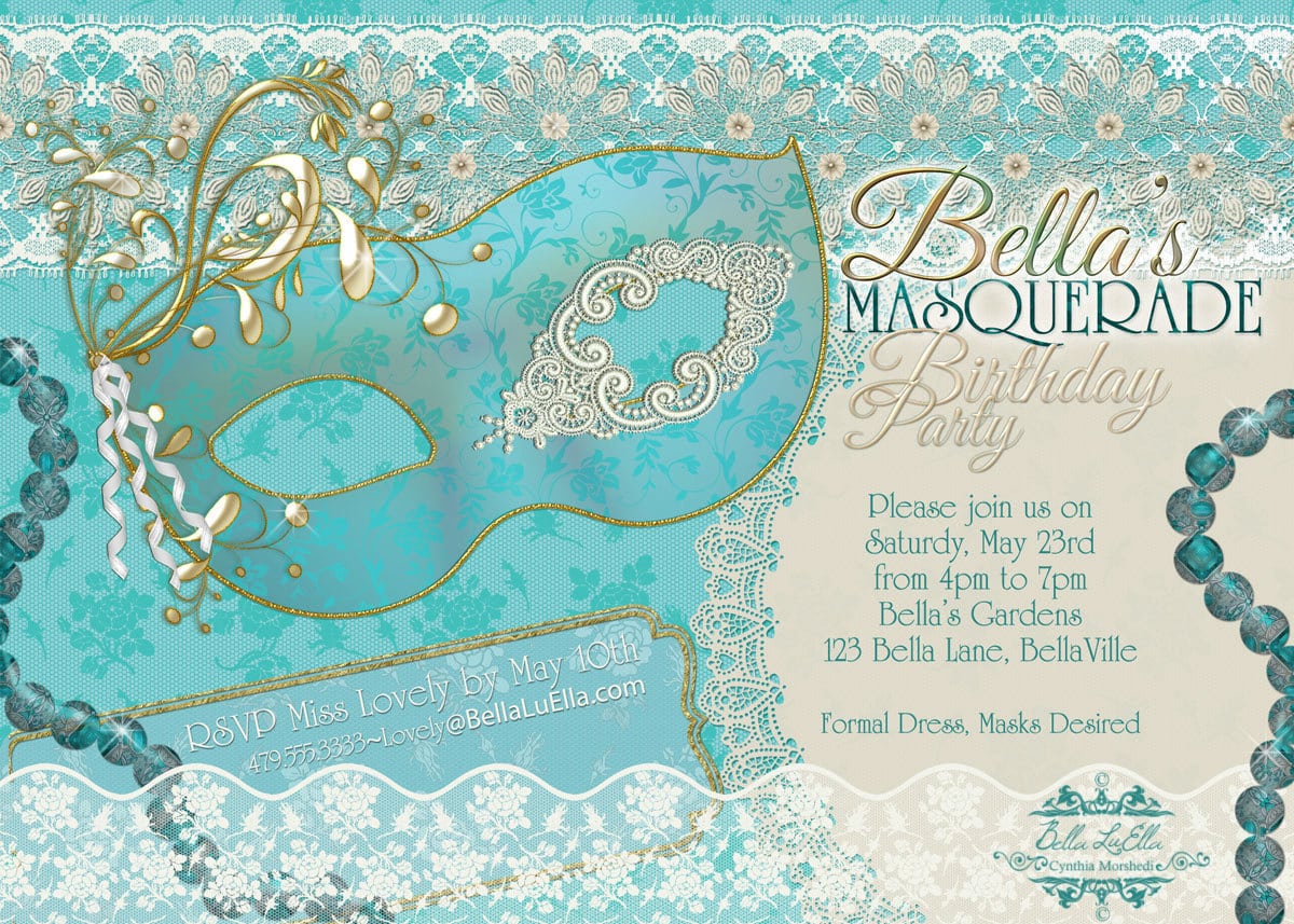 Masquerade Party Invitation Masquerade Invitation Mardi Gras