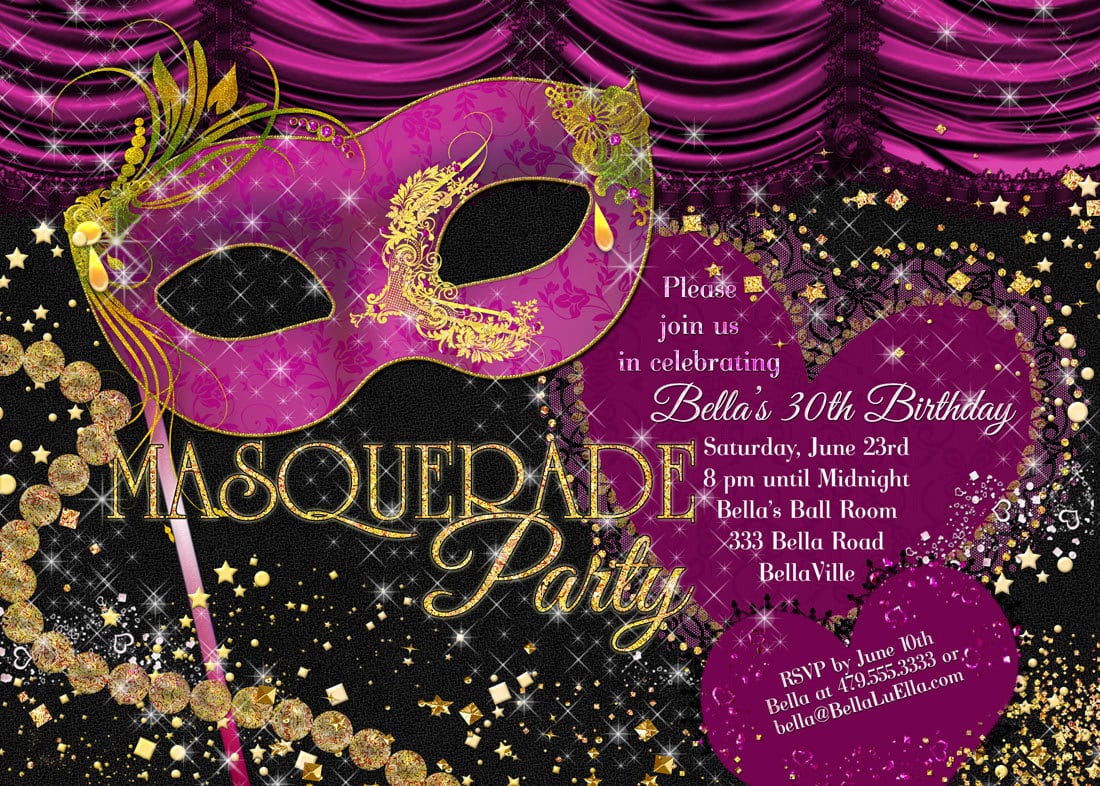 Masquerade Party Invitations