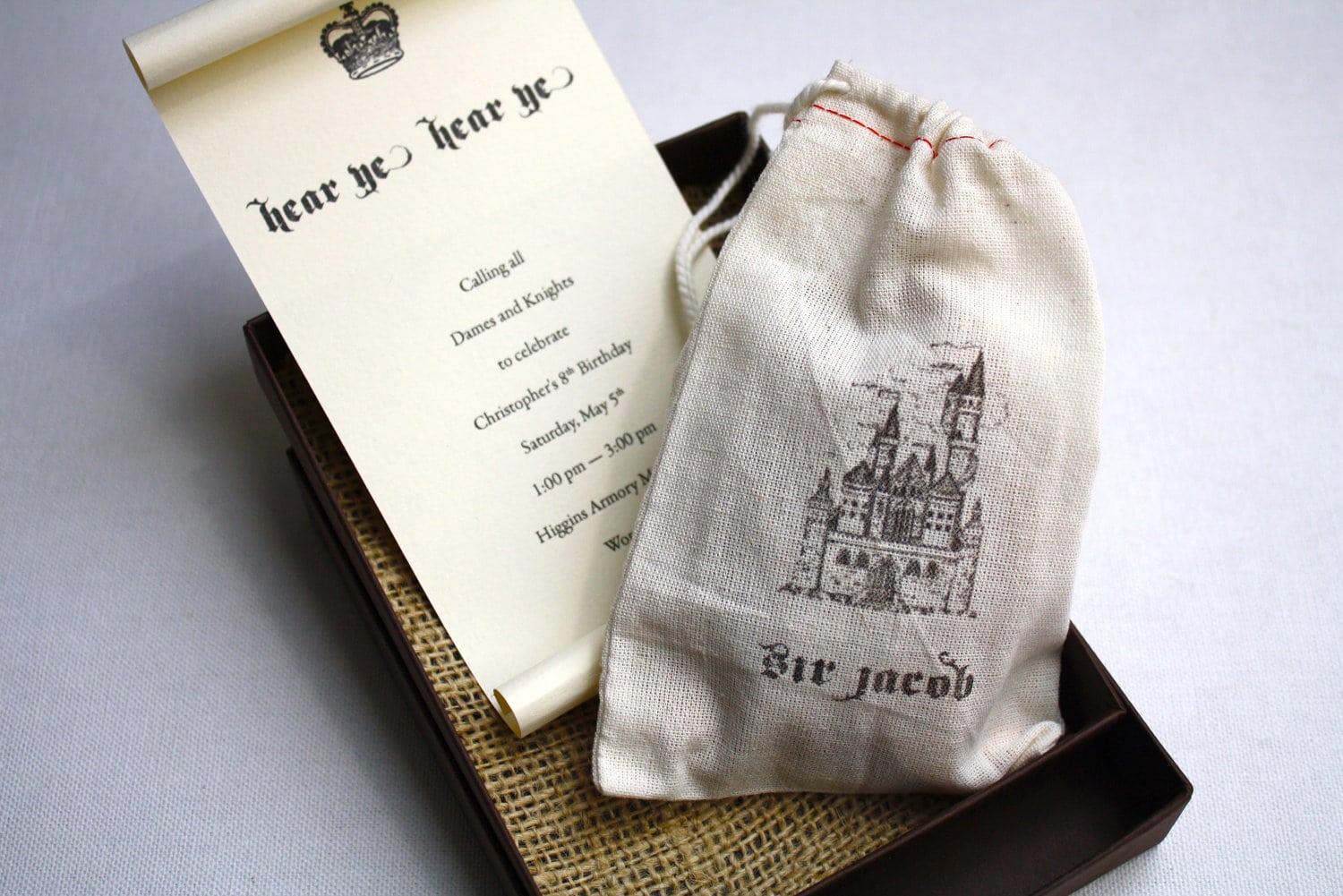 Medieval Castle And Knight Birthday Party Invitation