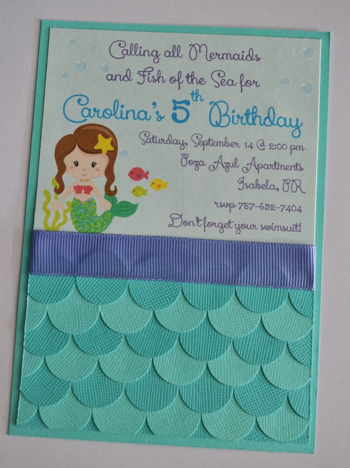 Mermaid Birthday Party Invitation