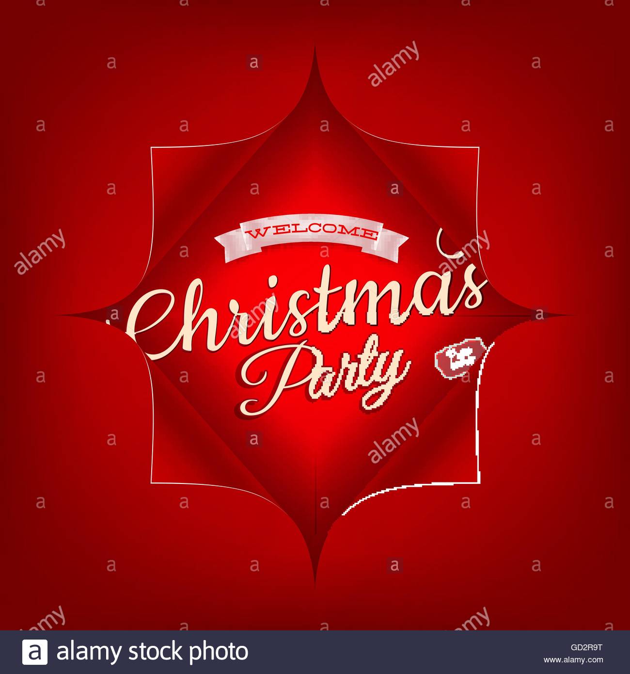 Merry Christmas Party Invitation Template  Eps 10 Stock Photo