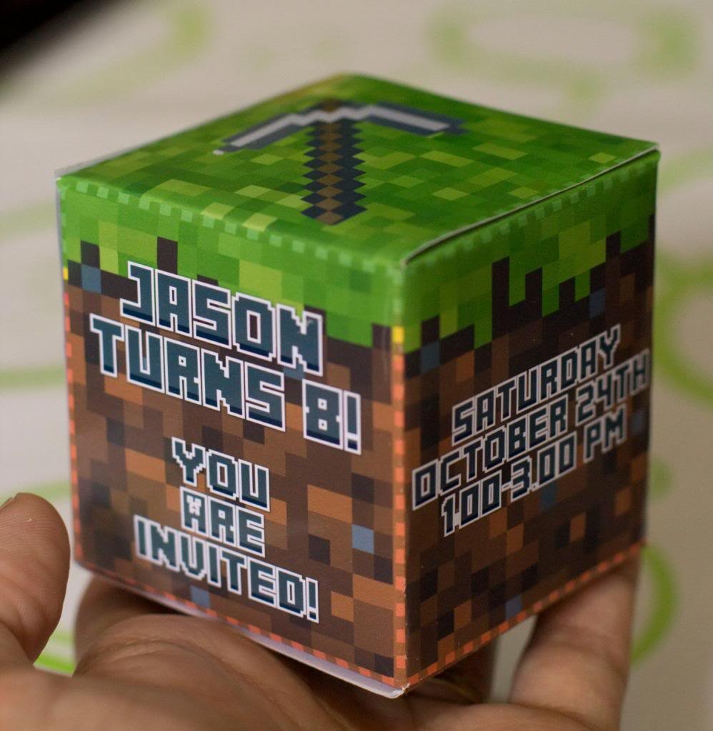 Minecraft Birthday Party Invitations Free