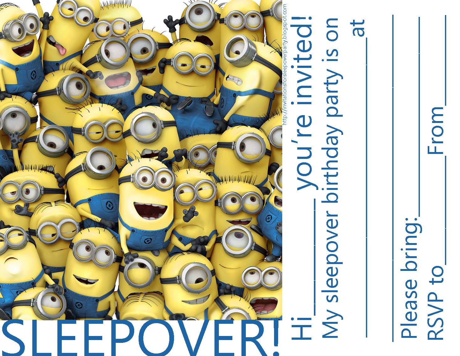 Minion Birthday Party Invitations