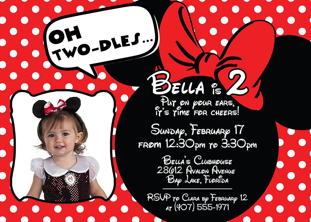 Minnie Mouse Birthday Invitations Shutterfly
