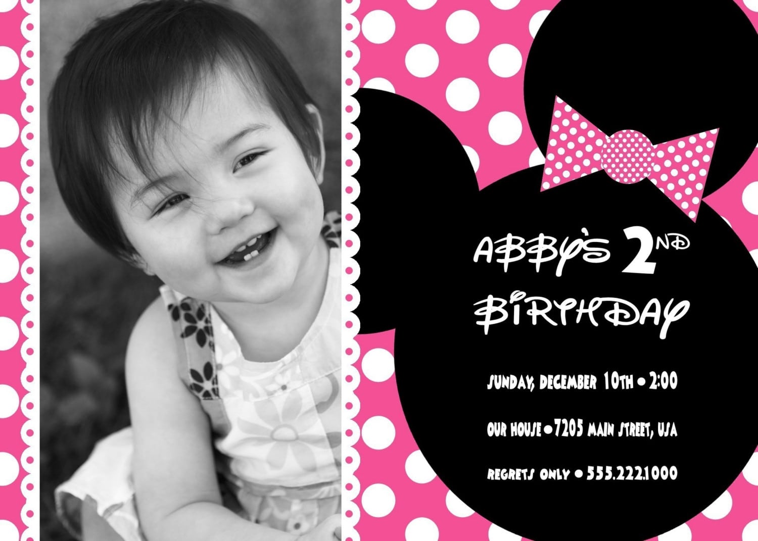 Minnie Mouse Invitation Template