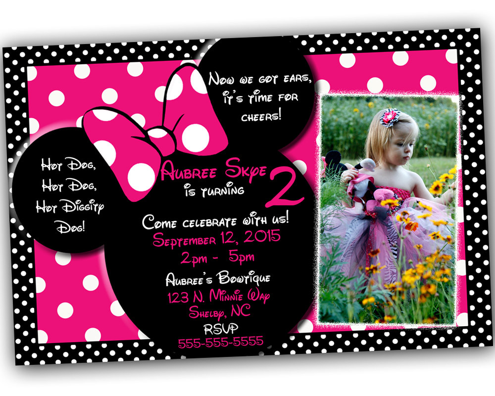 Minnie Mouse Party Invitations