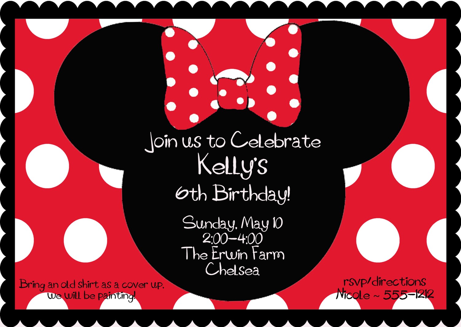 Minnie Mouse Party Invitations