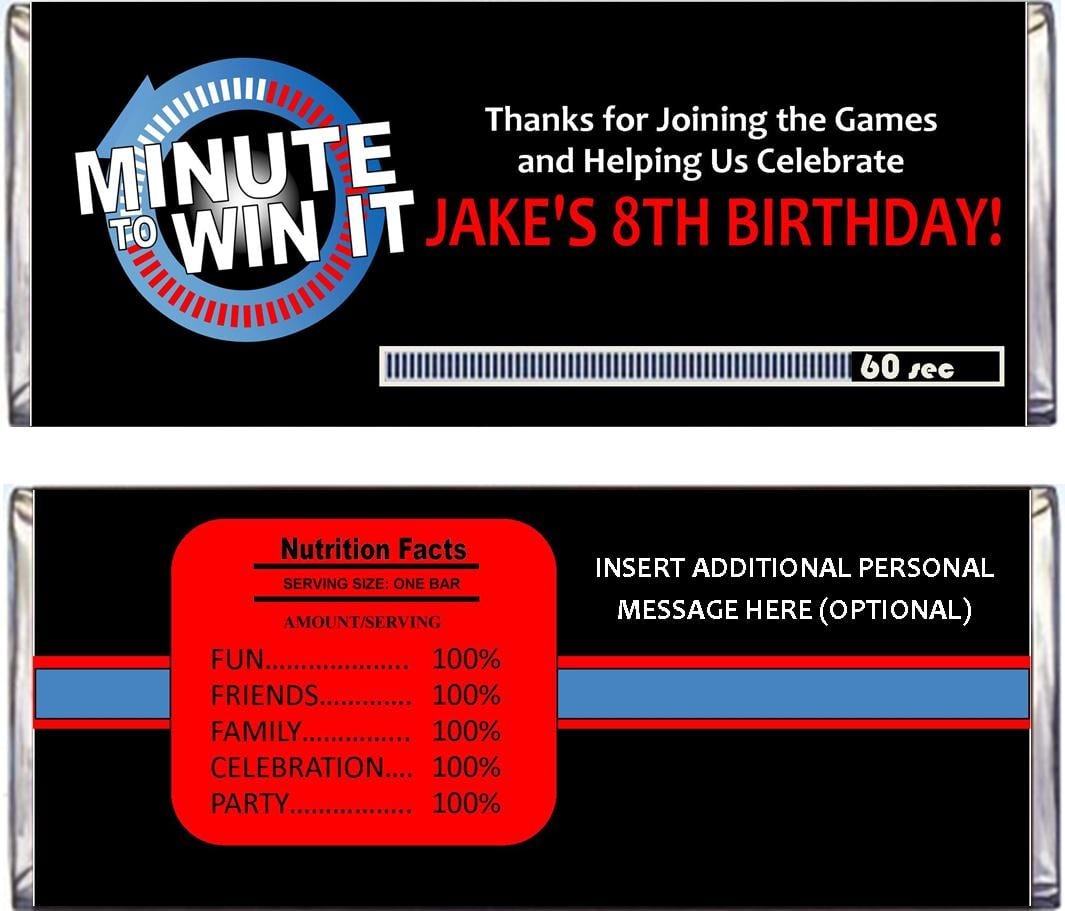Minute To Win It Party Supplies, Printables, And Invitations!