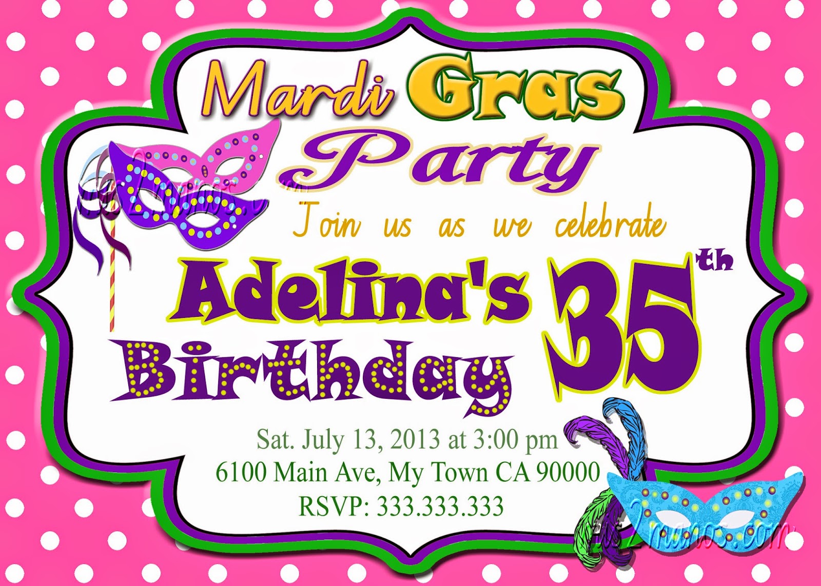 Mis 2 Manos  Made By My Hands  Mardi Gras Christmas Bridal Shower