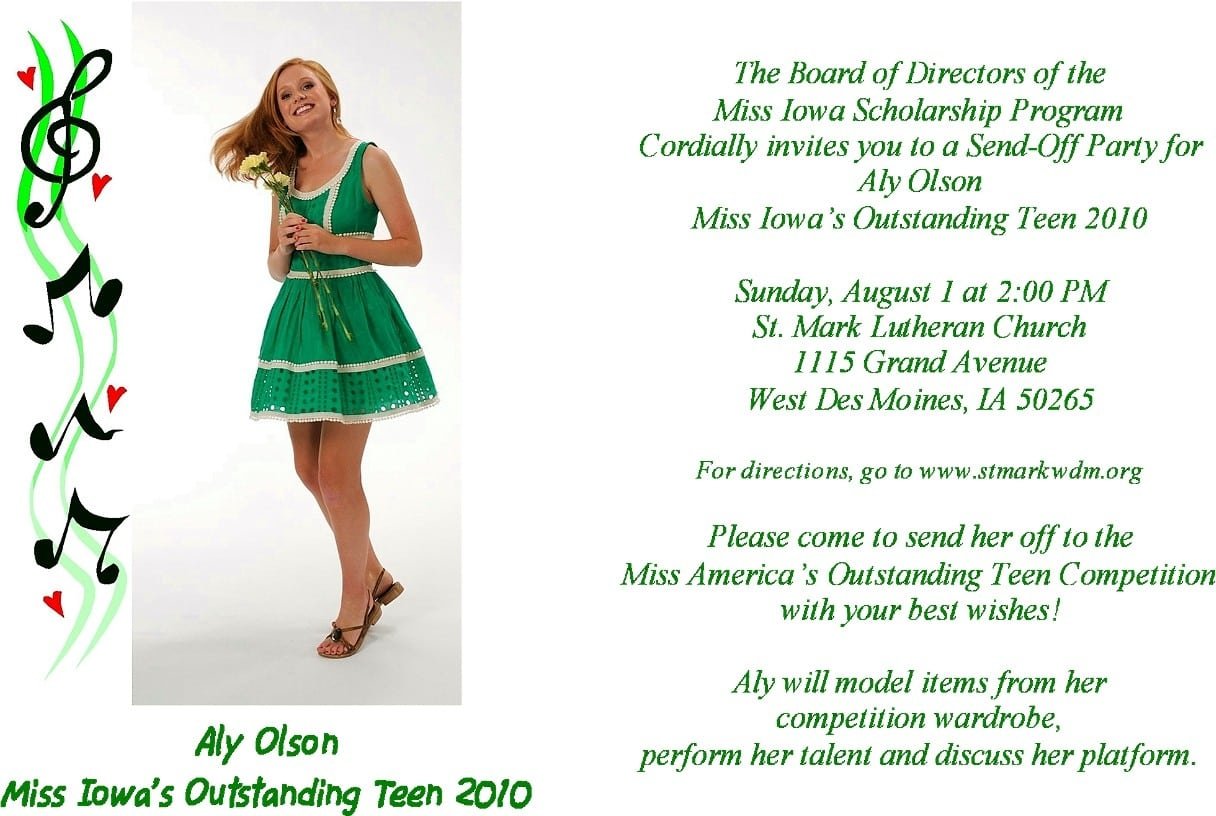 Miss Iowa's Outstanding Teen 2010's Blog