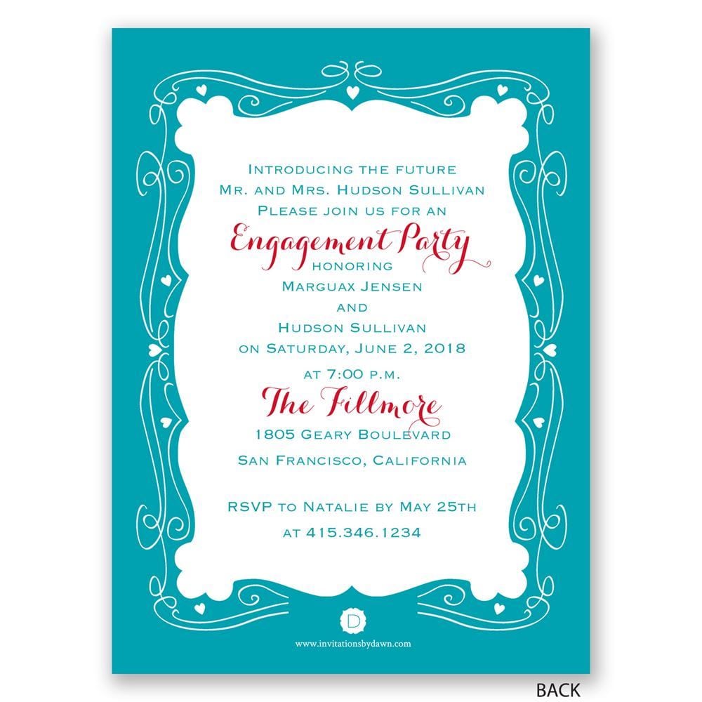 Modern Fairytale Petite Engagement Party Invitation