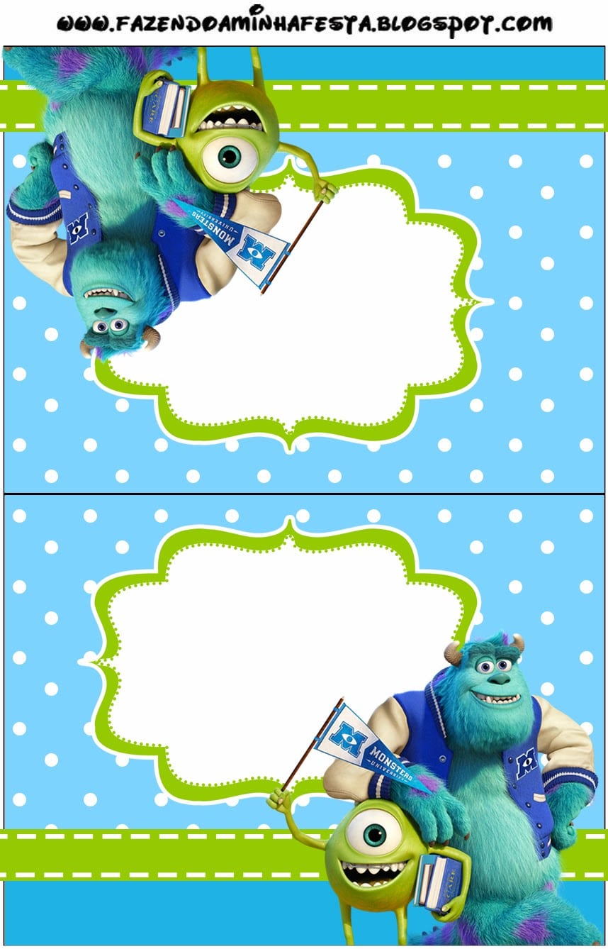 Monstruos University  Invitaciones Para Imprimir Gratis