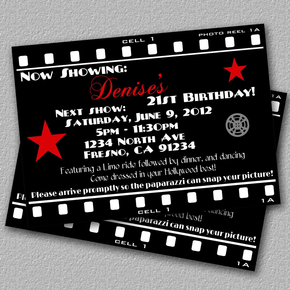 Movie Theme Party Invitation Templates